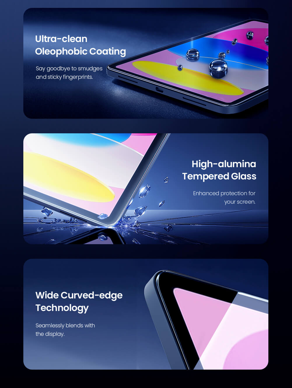 Защитное стекло NILLKIN для Apple iPad 11 A16 (2025), Apple iPad 10.9 (2022) (индекс H+ Pro)